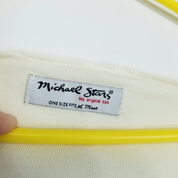 Michael stars think t shirt like hoodie‎ with kangaroo pouch long sleeve  OSFM - Picture 4 of 10